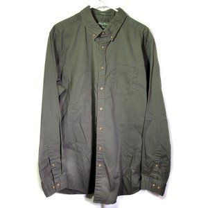 Eddie Bauer Men's Shirt Size TL Dark Gray Green LS